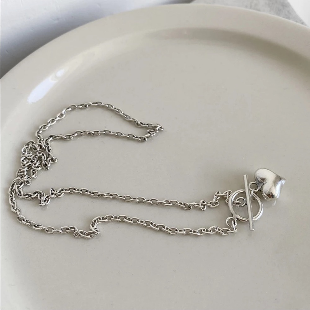 18” NEW 925 STERLING SILVER LOVE HEART PENDANT NECKLACE - Picture 3 of 6